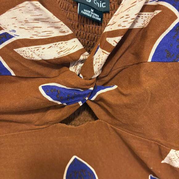 City Chic Rust Brown Puff-Sleeve Maxi Dress – Smocked Back MSRP $159 - Picture 9 of 12